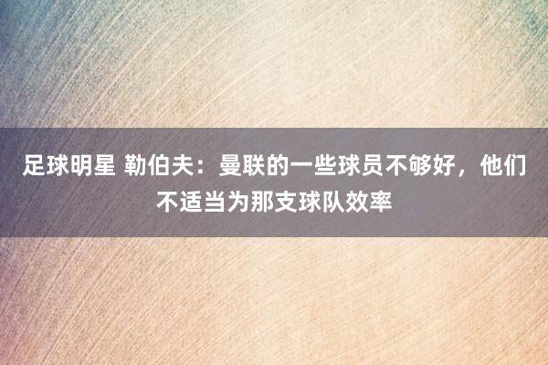 足球明星 勒伯夫：曼联的一些球员不够好，他们不适当为那支球队效率