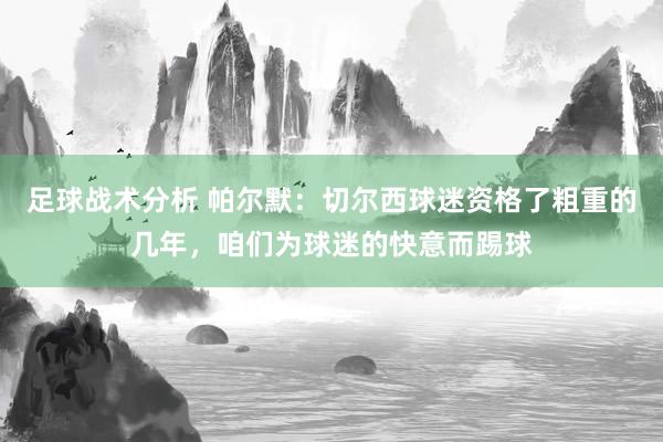 足球战术分析 帕尔默：切尔西球迷资格了粗重的几年，咱们为球迷的快意而踢球