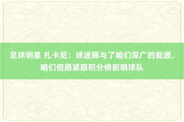 足球明星 扎卡尼：球迷赐与了咱们深广的能源，咱们但愿紧跟积分榜前哨球队