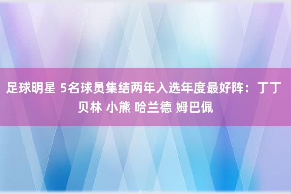 足球明星 5名球员集结两年入选年度最好阵：丁丁 贝林 小熊 哈兰德 姆巴佩